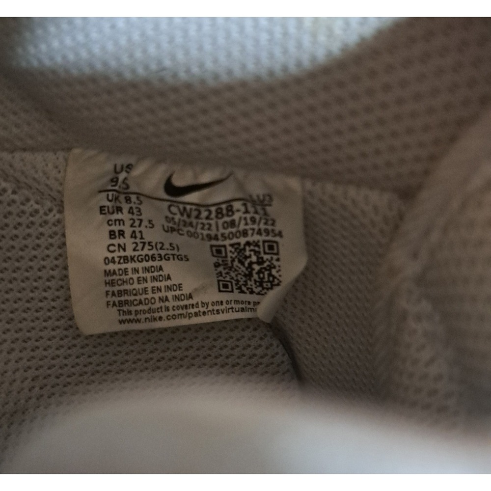 Nike Air Force 1 Low White Leather Sneakers Men's Size 9.5 AF1 Classic - Picture 3 of 5
